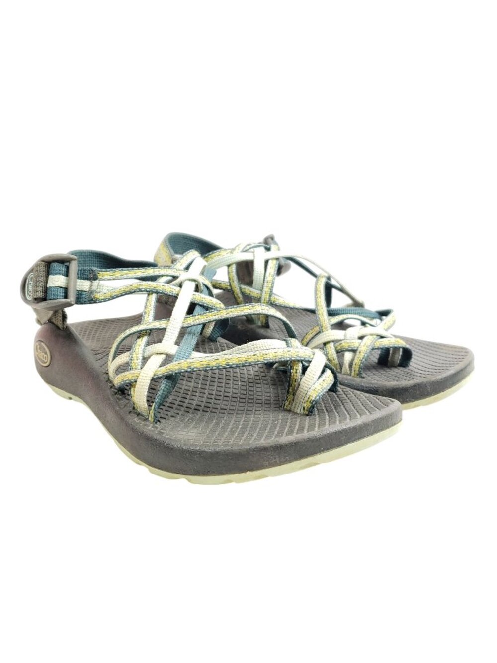 Chaco Womens Size 6 Z/Cloud Sandals Strappy Adjustable Gray & Yellow